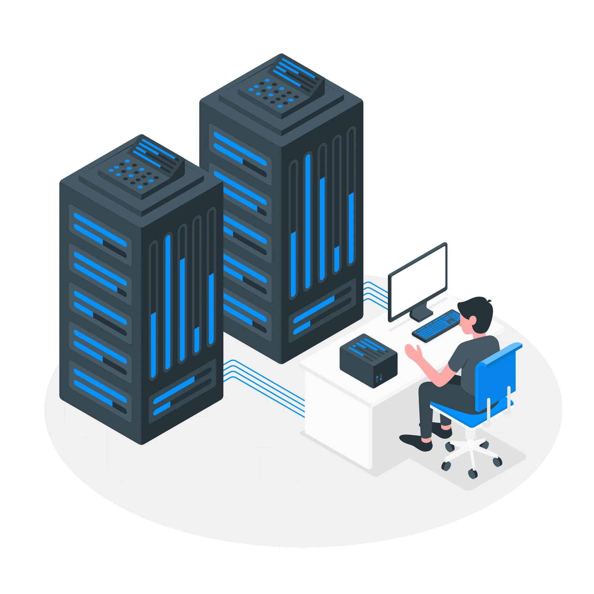 Serveur Linux en baie et session d'administration